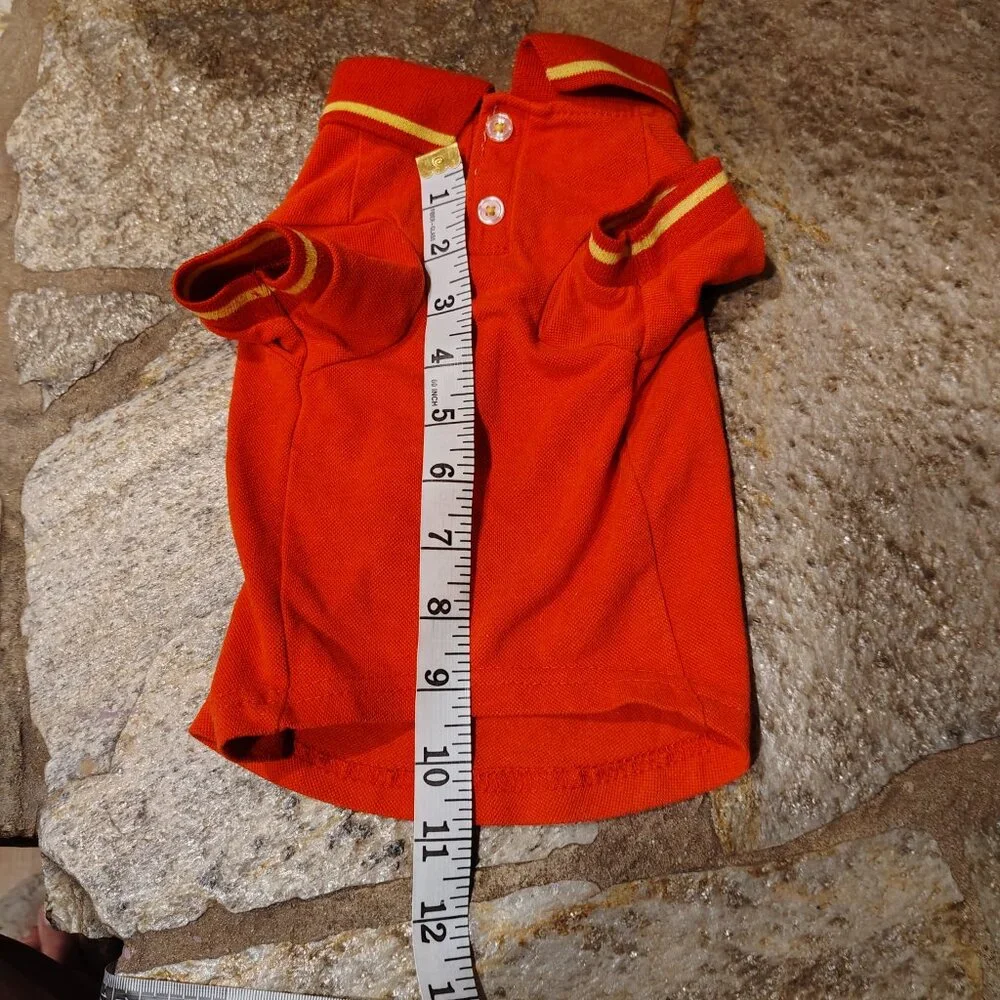 Top Paw Dogs Red Polo Shirt Size Medium Cotton